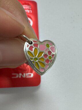 James Avery Enamel Groovy Heart Charm